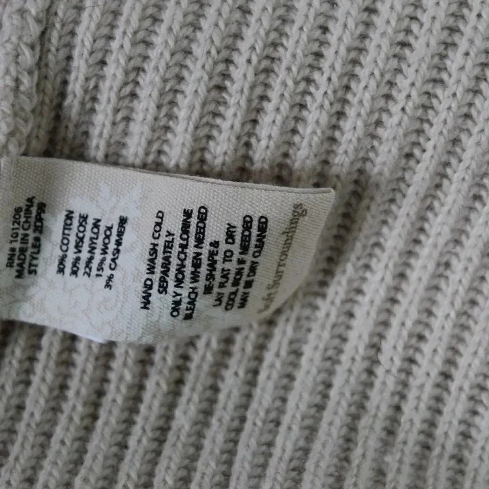 Soft Surroundings cream knit sweater size medium - Picture 5 of 13